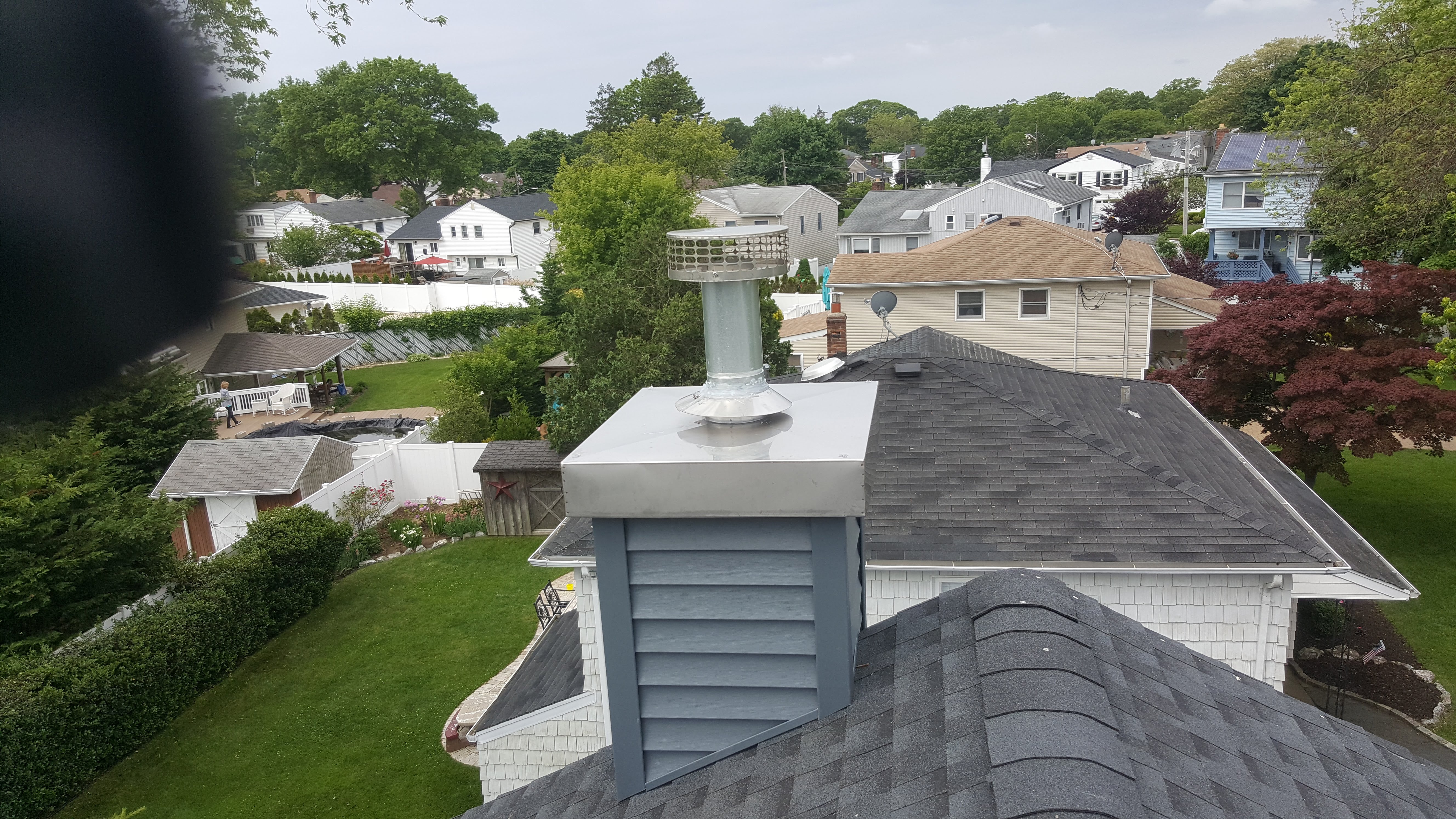 Complete chimney crown rebuild and waterproofing in West Hempstead, New York