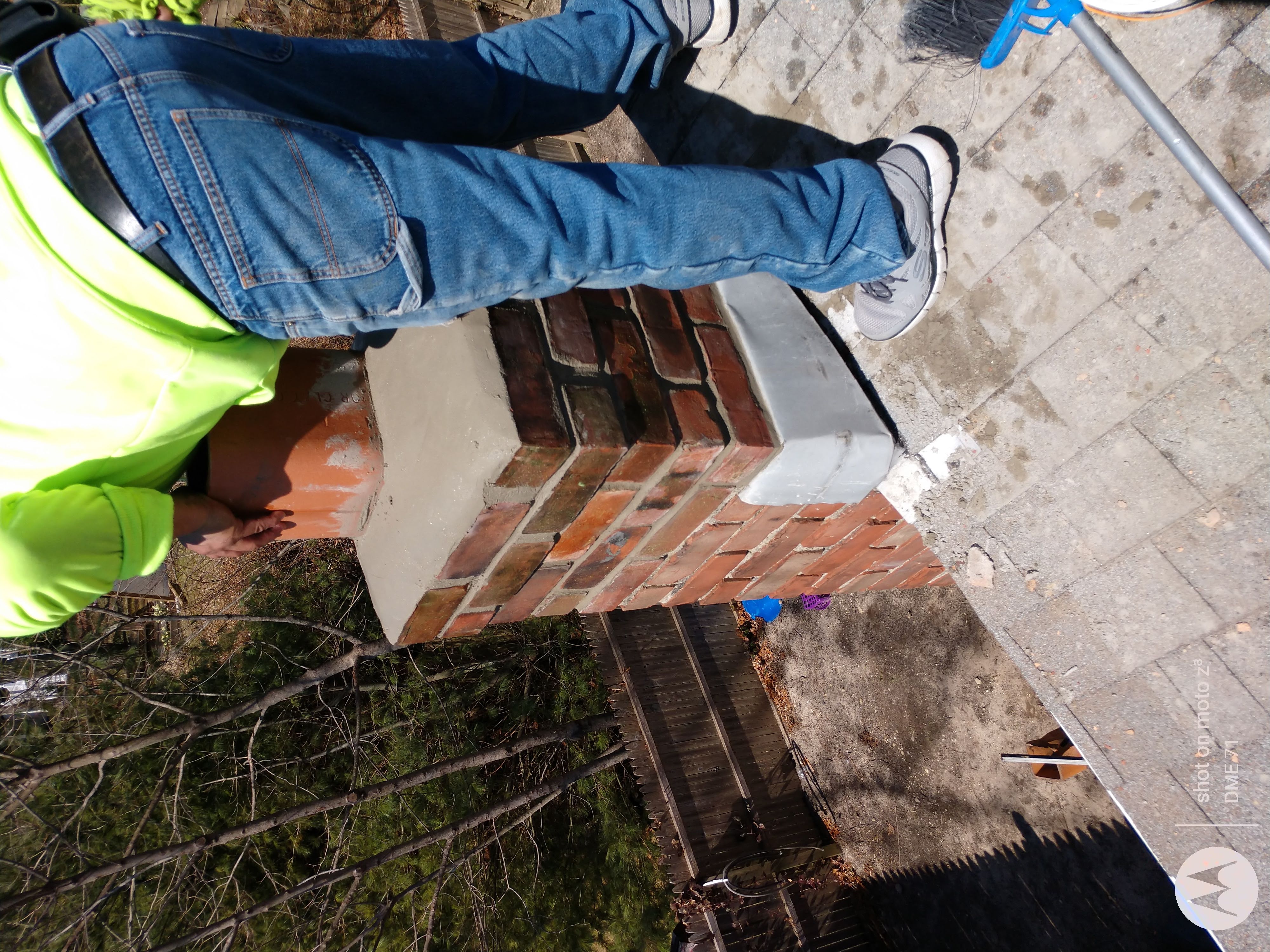 Cracked chimney professionally repaired in West Hempstead, NY